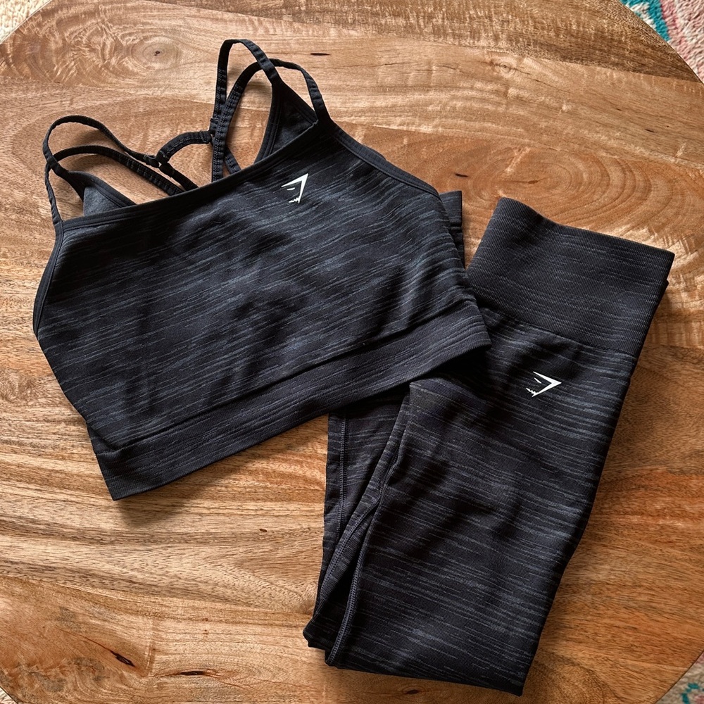 Gymshark Adapt Marl Seamless Sports Bra & Leggings Set